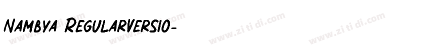 Nambya RegularVersio字体转换